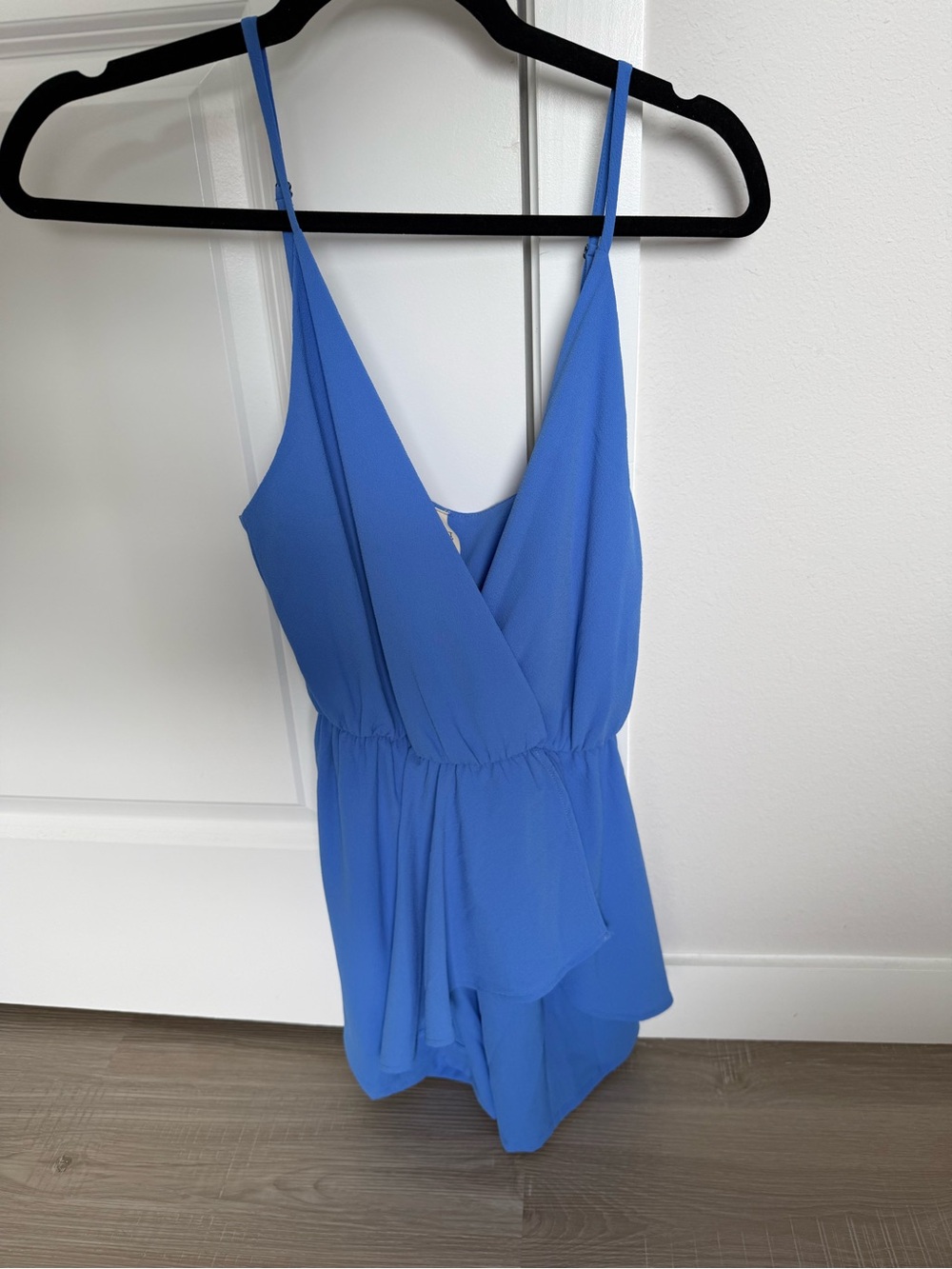 envy Royal Blue Surplice V-Neck Romper